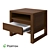 Modern Canada Nightstand with Drawer & Shelf 3D model small image 2