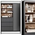 Modern Wardrobe & Display Cabinets 3D model small image 3