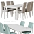 Strandtorp/Bergmund White Table & Chairs 3D model small image 1