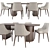 Modern Elegance: Alaton Chair & Moon Dining Table 3D model small image 1