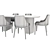 Modern Elegance: Alaton Chair & Moon Dining Table 3D model small image 3