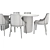 Modern Elegance: Alaton Chair & Moon Dining Table 3D model small image 4