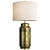 Elegant Ruby Ceramic Table Lamp 3D model small image 1