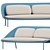 Modern Minimalist Netframe Sofa 3D model small image 4