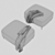 Luxury Portofino Pouffe: Elegant and Versatile 3D model small image 4