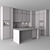 Sleek Modern Kitchen Set 3D model small image 5