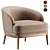 Luxurious Velvet Armchair by Domkapa 3D model small image 1