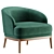 Luxurious Velvet Armchair by Domkapa 3D model small image 3