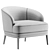 Luxurious Velvet Armchair by Domkapa 3D model small image 4