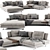 Blanche Ermes Composition D: Modern Modular Sofa 3D model small image 1