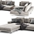 Blanche Ermes Composition D: Modern Modular Sofa 3D model small image 2
