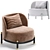 Modern Grayson Armchair: 5 Colors by Cazarina 3D model small image 7