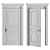 Elegant White Front Door Set 3D model small image 3