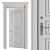 Elegant White Front Door Set 3D model small image 4