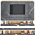 Modern TV Wall with Decor - 3D Visualization 3D model small image 1