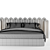 Contemporary Hommes DEMIZ Bed 3D model small image 3