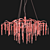 Elegant Willow Chandelier 3D model small image 3