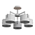 Modern Millimeter Chandelier 3D model small image 2