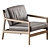 Ethnicraft Rosewood Lounge Armchair: Elegant Outdoor Seating 3D model small image 1