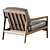 Ethnicraft Rosewood Lounge Armchair: Elegant Outdoor Seating 3D model small image 2