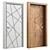 Elegant Wood Door Design 3D model small image 2