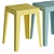 Compact Tuck Stool: Sleek Design 3D model small image 2