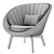 Danish Design Peacock Lounge Chair 3D model small image 7