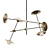 Contemporary Collared Baton Chandelier 3D model small image 1