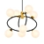 Modern Ring Chandelier | Milk Glass Shade | 8/12 Lights | Black/Gold | Pendant Light 3D model small image 1