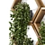  Hanging Indoor Plants: Concrete Pot on Wooden Shelve 3D model small image 3