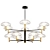 Scandinavian Glass Chandelier 3D model small image 2