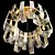 Elegant Metal and Glass Chandelier 3D model small image 2