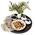 Title: Breakfast Tray with Coffee, Waffles & Blueberries 3D model small image 3