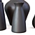 Sleek Black Ceramic Vases 3D model small image 6