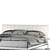Modern B&B Atoll Bed: Stylish & Sophisticated 3D model small image 3
