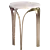 Elegant Cream Shagreen Side Table 3D model small image 4