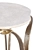 Elegant Cream Shagreen Side Table 3D model small image 7