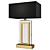 Elegant Crystal Table Lamp 3D model small image 1