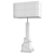 Elegant Crystal Glass Table Lamp 3D model small image 2