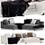 Modern Minotti 03 White Sofa 3D model small image 1