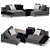 Modern Minotti 03 White Sofa 3D model small image 4