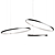 Sleek Circles Pendant Light 3D model small image 1