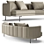 Modern Italian Minotti Torii Angled Sofa 3D model small image 2