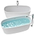 Disenia Bath Loop: Modern 1500mm Freestanding Tub 3D model small image 2