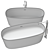 Disenia Bath Loop: Modern 1500mm Freestanding Tub 3D model small image 3