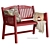 PÄRONHOLMEN Outdoor Bench - Red Beauty! 3D model small image 1