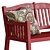 PÄRONHOLMEN Outdoor Bench - Red Beauty! 3D model small image 2