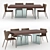 Dallas Dining Set: Elegant Table and Chairs 3D model small image 7