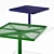 Title: PIXEL Transparent Steel Park Benches 3D model small image 4