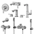 GROHE Linear Set: High-Quality Vray and Corona Compatible 3D Model 3D model small image 3